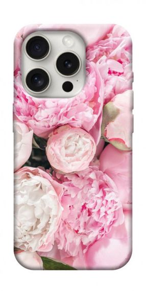 Чохол з картинкою Pink peonies для Apple iPhone 16 Pro (6.3")