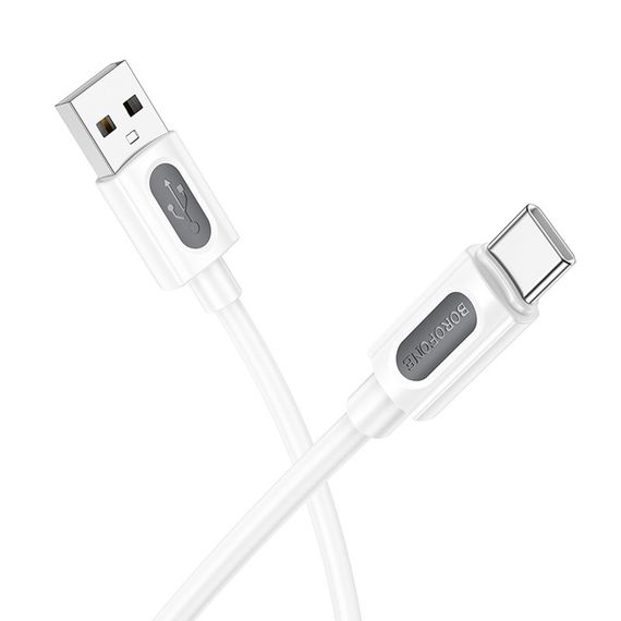 Дата кабель Borofone BX114 Structure USB to Type-C 3A (1m) White | Зображення 1