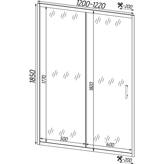 Душові двері BRAVO TORMES 120FS | Зображення 5
