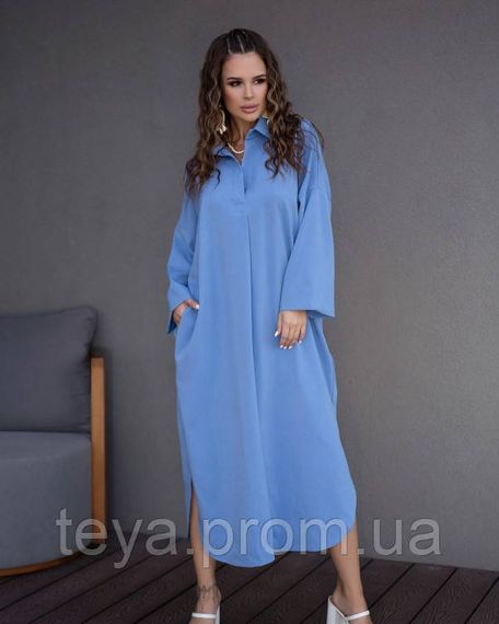 Плаття для жінок колір блакитний розмір 4XL FI_008307