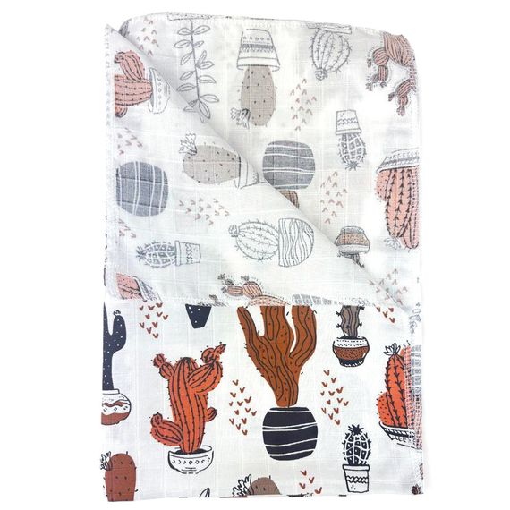 Пелюшка SoundSleep Cactus муслін 80х100 см біла (2800004517522)