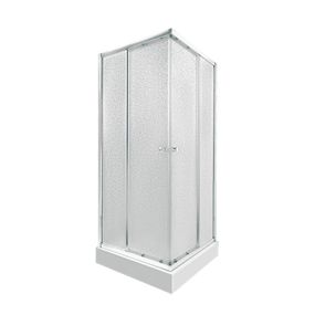 Набір Qtap душова кабіна Presto CRM1088SP5 Pear 1970x800x800 мм + піддон Tern 308812C 80x80x12 см із сифоном