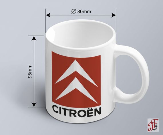 Чашка с принтом авто логотип  Citroen  (02010102033) | Зображення 1