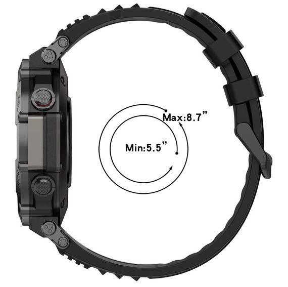 Силіконовий ремінець Primolux для смарт-годинника Amazfit T-Rex Ultra (A2142) - Black | Зображення 5