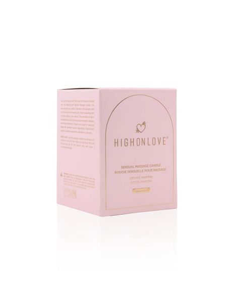 Масажна свічка з ароматом лічі та мартіні Sensual Massage Candle Lychee Martini, 250 мл HighOnLove (Канада) sexstyle | Зображення 2