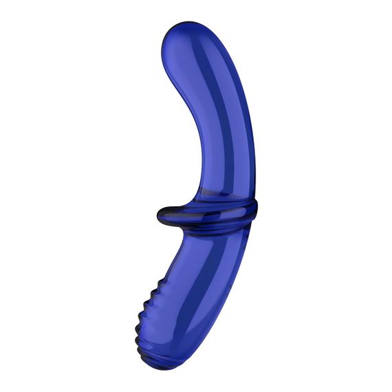 Двосторонній скляний дилдо Satisfyer Double Crystal Light blue, боросилікатне скло, унісекс Sex Aura | Зображення 2