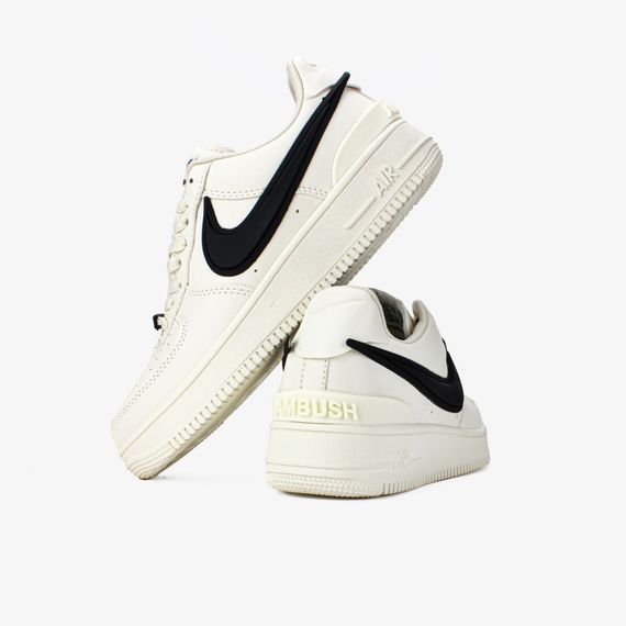 Кросівки демісезонні Nike Air Force матеріал шкіра колір бежевий, чорний | Зображення 7