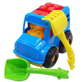 Детский песочный набор "Автобус-бусик" 0091 лопатка, грабли Синий