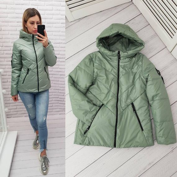 Жіноча демісезонна куртка, арт. 1008, шавлія | Зображення 2