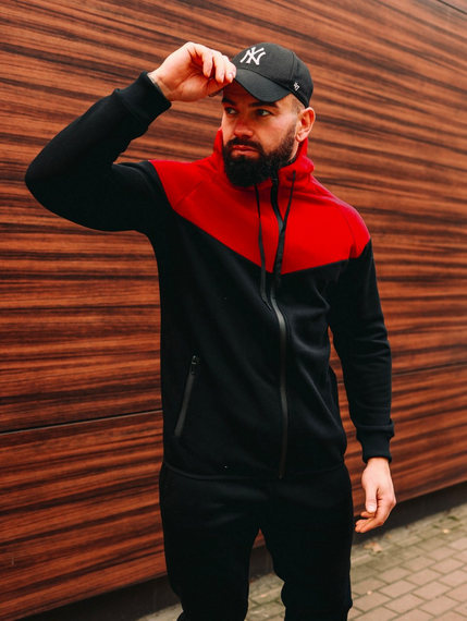 Кофта косая красный S