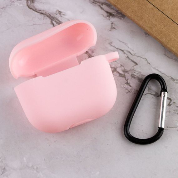 Силіконовий футляр для навушників AirPods 3 Рожевий/Light pink | Зображення 2