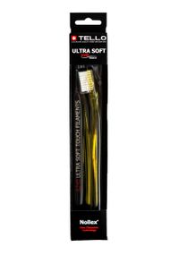 Зубна щітка Tello 6240 Ultra Soft Black, d 0.10 mm, жовта