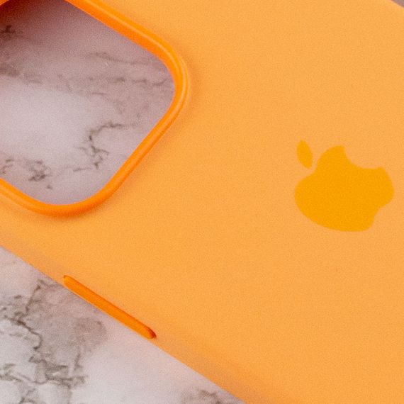 Чохол Silicone case (AAA) full with Magsafe and Animation для Apple iPhone 13 Pro (6.1") Помаранчевий / Marigold | Зображення 5