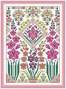 Набір для вишивання за нанесеною на канву схемою "Art Flower". AIDA 14CT printed 27*35 см