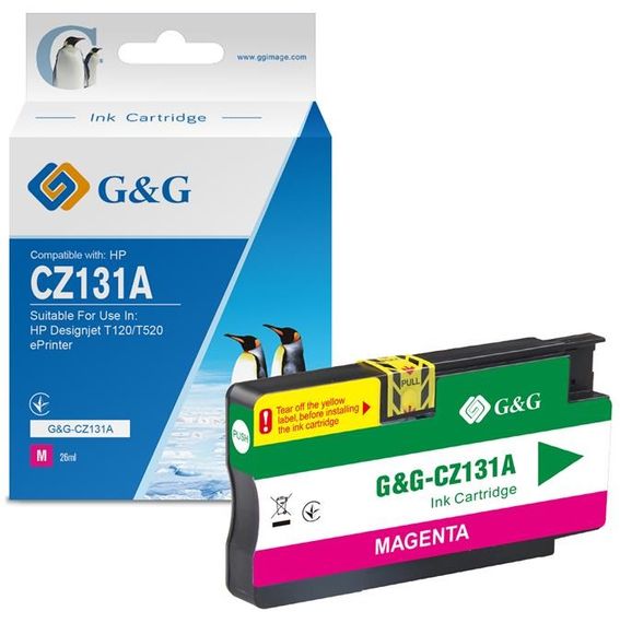 Картридж G&amp;G для HP No.711 Designjet T120/T520 ePrinter Magenta (29мл) (G&amp;G-CZ131A)