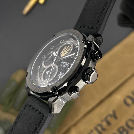 Чоловічий годинник Awarder 016 Тризуб золото All Black | Зображення 3