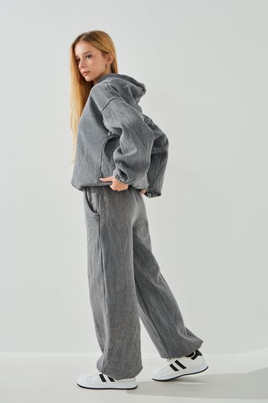 Костюм худі+штани для дівчинки Benini 241160 146 см Сірий shop (2000990714978) | Зображення 8