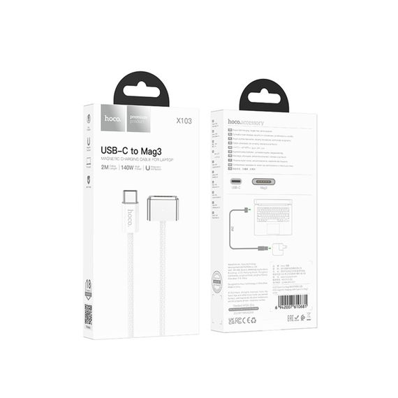 USB Hoco X103 Type-C to Mag3 2m | Зображення 1