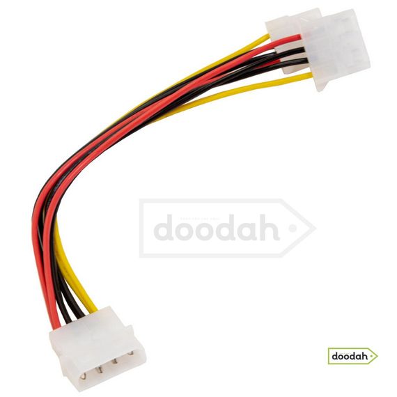 Кабель живлення Molex F 4pin на 2 Molex M 4pin - 20 см | Зображення 1