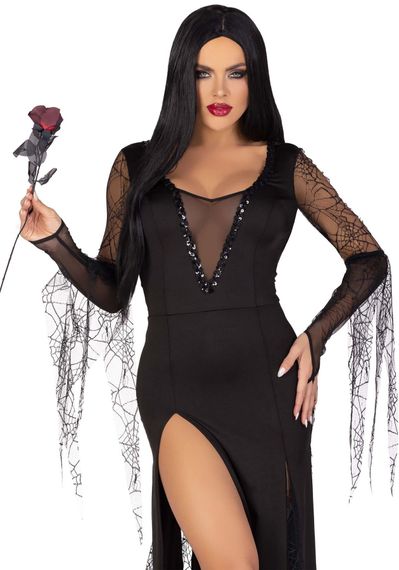 Еротичний костюм Мортіші Аддамс Leg Avenue Sexy Spooky Morticia S