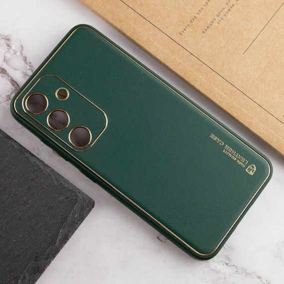 Кожаный чехол Xshield для Samsung Galaxy S24 Зеленый / Army Green | Зображення 3