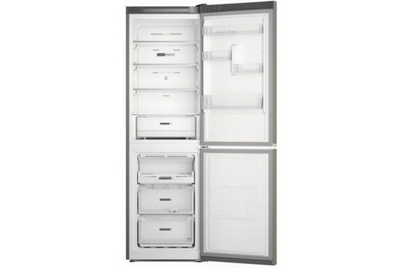Холодильник з нижньою морозильною камерою Whirlpool W7X82OOX, 2 двері, 231л, 104л, A++, NF, Дисплей, Інвертор, Нержавіюча сталь (W7X82OOX) | Зображення 2