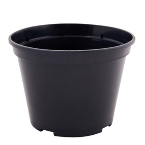 Вазон для розсади 25*20см круглий чорний Алеана