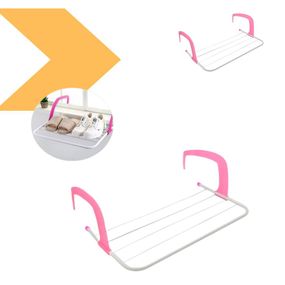 Сушарка для білизни на балкон Fold Clothes Shelf, рожевий, бренд XPRO (42904-_226)
