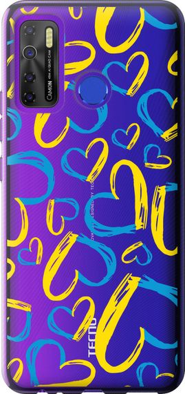 Чехол на Tecno Spark 5 Pro KD7 Сердца UA "5292u-2445-17620"