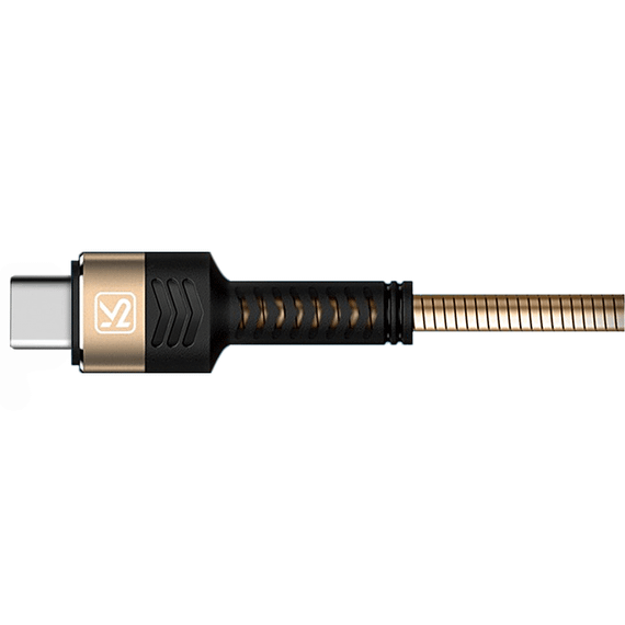 USB кабель Kaku KSC-069 USB - Type-C 1m, металева оплітка - Gold | Зображення 1