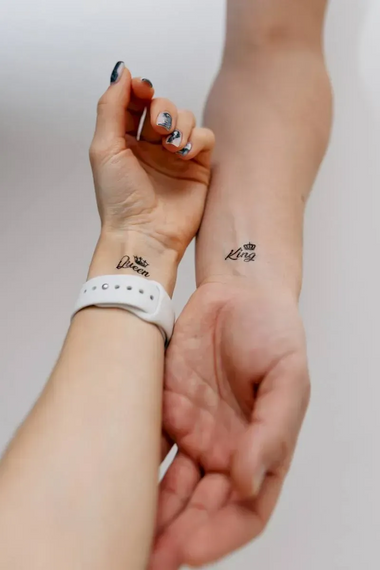 Тату тимчасове в наборі Парні Тату тимчасове Tattooshka L-17 Чорний shop (5805800012803) | Зображення 1