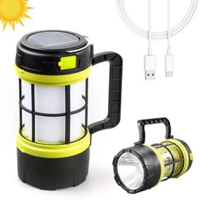 Переносной фонарь на солнечной батарее, функция PowerBank, LED F-910 / Подвесная кемпинговая лампа на