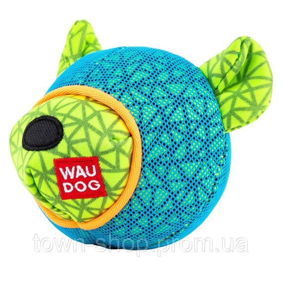Игрушка для собак WAUDOG Fun,"Мишка", Ш 12 см, Дл 11см голубой | Зображення 1