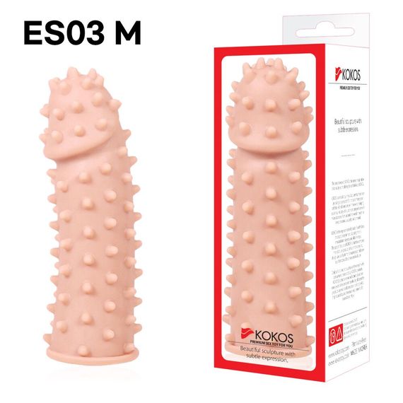 Насадка на член Kokos Extreme Sleeve ES.03 розмір M, потовщувальна, стимулюючий рельєф | Зображення 2