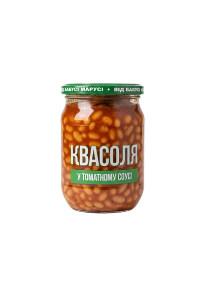 Квасоля в томатному соусі ДСТУ Бабусі Марусі 500 г