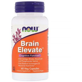 Комплекс для профілактики роботи головного мозку NOW Foods Brain Elevate 60 Veg Caps NOW-03303