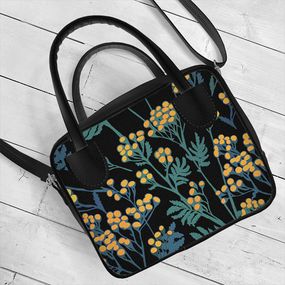 Сумка жіноча Kitto Жовті квіти 25x20x9 см (SKI_23S010_BL)
