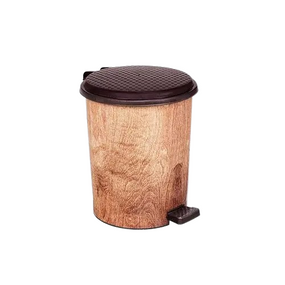 Відро для сміття 17л з педаллю пластик колір - дерево з малюнком №2 ELIF