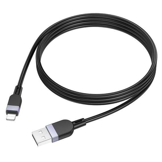 Дата кабель Hoco X109 Energy silicone USB to Lightning (3m) Black | Зображення 1