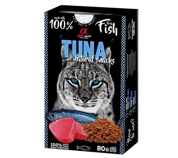 Лакомство для котов с тунцом Alpha Spirit Tuna Natural Snacks For Cats, 80 гр