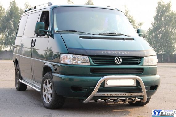 Кенгурятник WT003 (нерж) 51мм, с надписью для Volkswagen T4 Caravelle/Multivan | Зображення 8