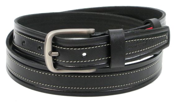 Мужской кожаный ремень для джинс Skipper