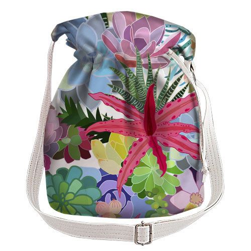 Сумка мeшок Torba Рисованные цветы 30x30 см (TOR_16A009_WH)