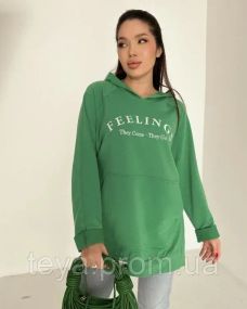 Толстовка цвет зеленый размеры XL, XXL, 3XL, S, M, L FI_006997