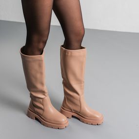 Сапоги женские Fashion Gamora 3864 41 размер 26 см Бежевый