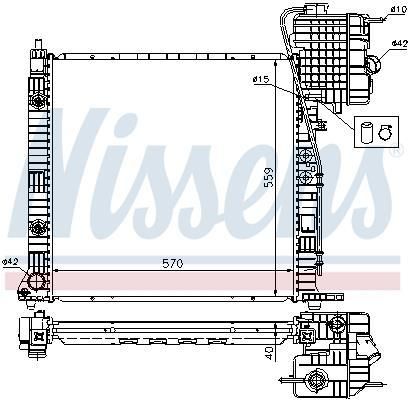 Радіатор охолодження двигуна Mercedes Vito V200 W638 A2025002103 2025002103 | Зображення 1