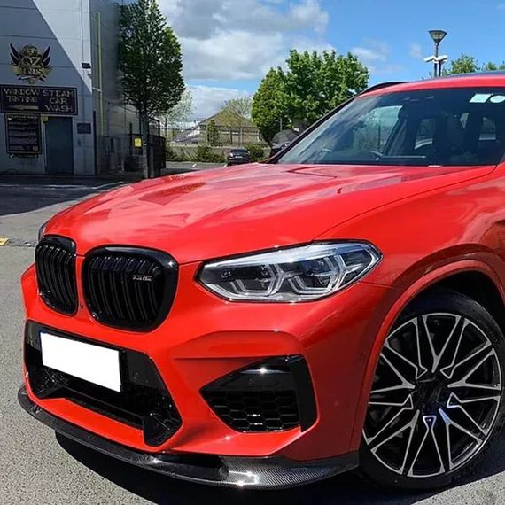 Накладка на передній бампер Lip V2 (для F98 2018-2021, Карбон) для BMW X4 G02 2018- рр | Зображення 2