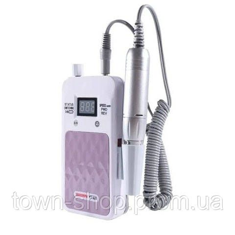 Портативный Фрезер для ногтей Nail Drill YT-928 аккумуляторный с индикатором заряда на 35 000 оборотов. Цвет: | Зображення 6