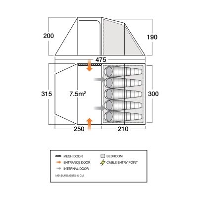 Палатка Vango Beta 550XL Mineral Green (TEUBETA00000002) (930842) | Зображення 6