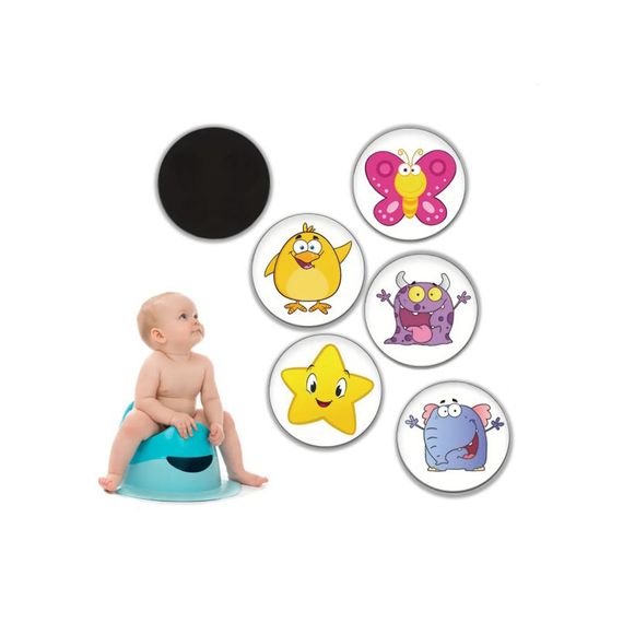 Наклейки для привчання дитини до горщика "Казкові" MGZ-0722, 5 штук | Зображення 1